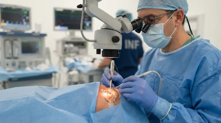 Fonctionnement du phacoémulsificateur en chirurgie de la cataracte