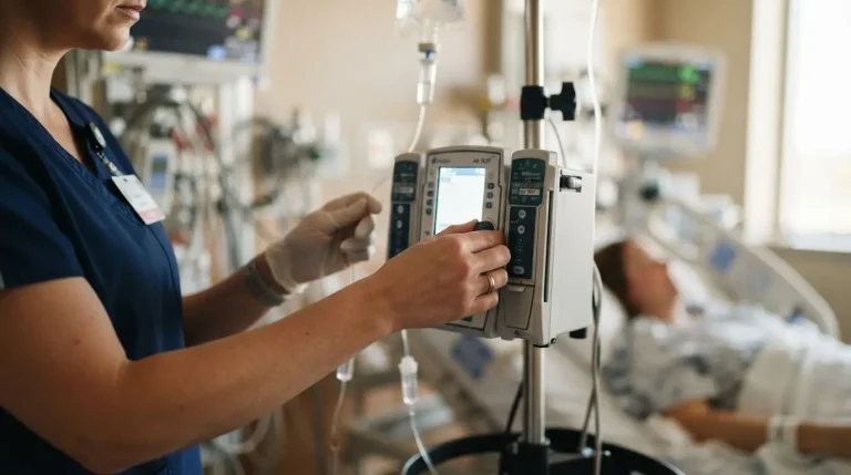 Fonctionnement d&rsquo;une Pompe à perfusion volumétrique